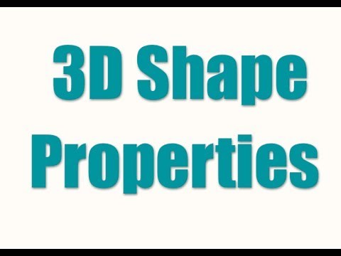 3D shape properties - face, edge and vertices - homework help