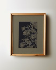 Hydrangea Bush Charcoal Drawing: Botanical Fine Art Print - Etsy