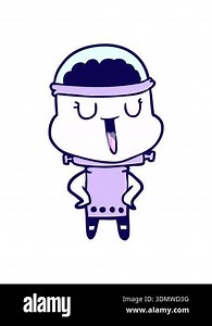 neon light effect animation of happy cartoon robot Stock Video Footage - Alamy