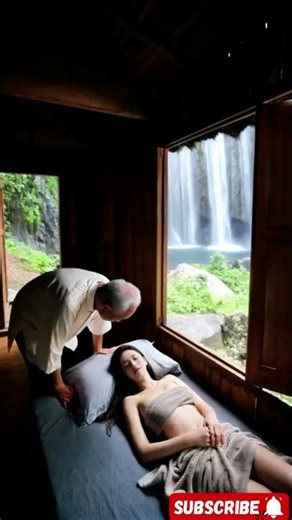 A beautiful moment by the waterfall