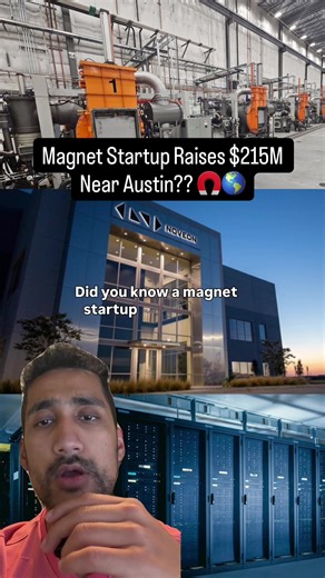 Magnet Startup Raises $215M Near Austin?? 🧲🌎 #austin #atx #startup #texas