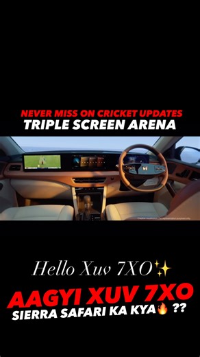 Auto Journal India on Instagram: "“MAHINDRA XUV 7XO में 5 CCTV कैमरा SETUP🔥💀” MAHINDRA XUV 7XO is ADVANCEMENT TO ADVANCED XUV 700 where 5-CAMERA SETUP acts like CCTV CAMERAS to MONITOR the car 24X7 you can even SEND COMMANDS that will be announced around the car, TRIPLE SCREEN so that you never miss a CRICKET UPDATE, ADAS LEVEL 2+ SAFETY matters & ADRENOX+ that keeps you connected even in REMOTE♥️ LIKED THE NEW UPGRADES IN MAHINDRA XUV 7XO, WILL IT END SIERRA, HARRIER AND SAFARI wave in INDIA�