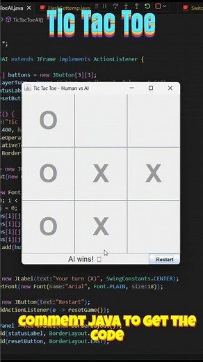 ✨️Tic Tac Toe🔥 Game using Java🎉☠️#coding #trending #javacoding#javalanguage #trending #youtubeshorts