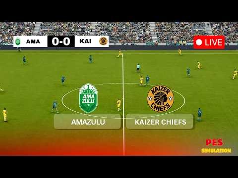 🔴 AmaZulu vs Kaizer Chiefs LIVE ⚽ South African Premiership 2025/26 | PES 21 Gameplay Simulation 🎮