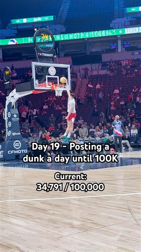 Dunking in an NBA Arena 👀 | Dunk a Day Until 100K (Day 19)
