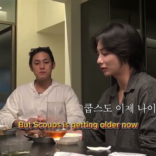 Jeonghan say Scoups is getting older and can't keep up with Mingyu 😂