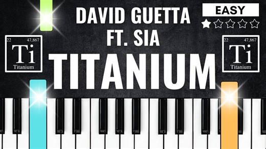 Titanium- David Guetta ft. Sia | EASY PIANO TUTORIAL FOR BEGINNERS - Piano Lesso