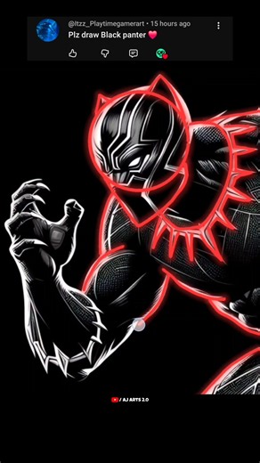 How To Draw Black Panther From Avengers #blackpantherwakandaforever #art #avengers #doomsday