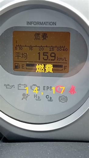 ライフJB7 燃費１４，１７高速道路走行あり。