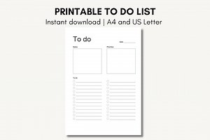 Printable to Do List, Simple to Do List, Minimalist to Do Overview, Digital Download, Daily Task Organizer, Task Overview - Etsy Canada