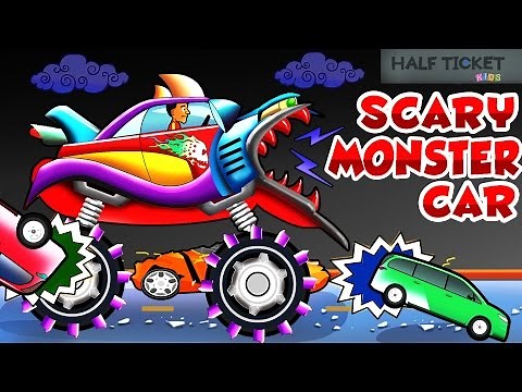 Haunted House Monster Truck | Scary street vehicle | Scary Monster Truck | Kids Videos