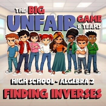 Finding Inverses BIG UNFAIR GAME - No Prep Algebra 2 Math Review Activity