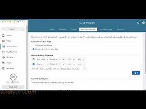 How to use Alarm.com Arming Schedules to Automatically Arm your System