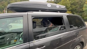 9.7K views · 1.1K reactions | 8:20 AM - Time for a quick pit stop for Mom and Dad at the Rest Stop at milepost 69 on the WV Turnpike/I-77. Beautiful mountains, but lots of dogs out so we stayed in the car. We had to make a quick poop stop for Radar about an hour ago so we should be good until lunch  | Lady Darla's Legacy - The Squirrel Patrol | Facebook