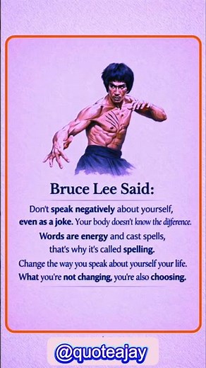 Why Your Words Are "Spells" ✨ #BruceLee