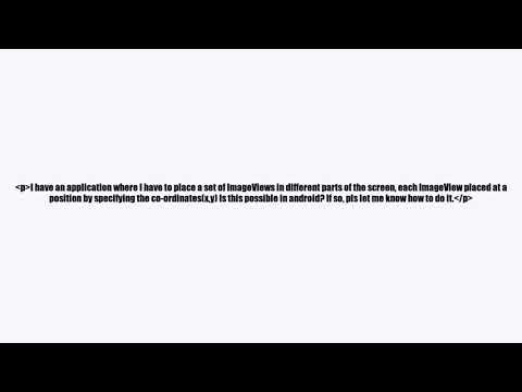 Android: Placing Views as required