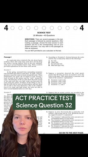 Question 32!! #act #acttest #actscience #actscienceoptional #actsciencesection