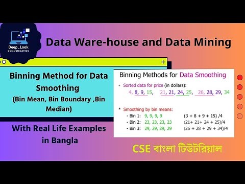 Binning Method for Data Smoothing |Bin Mean|Bin Boundary|Bin Median| Data Ware-house and Data Mining