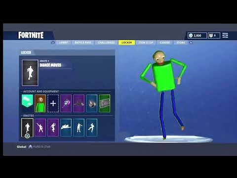 Baldi Default Dance (Fortnite Locker, All Songs)