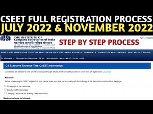 cseet registration Process July 2022 & November 2022 | How to register cseet Exam July 2022 & Nov 22