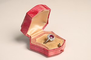 Red Ruby Ring. 1.30center-ct Edwardian Natural Cushion Cut Ruby Ring. July Birthstone Ring, Circa 1950. Platinum Ring. Birthstone Ring. - Etsy