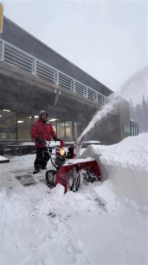 HOLY SMOKES ❄️ It snowed more than we thought it would and it’s still going! Please be aware parking is filling up FAST! Please try to hop on a @rideuta Skibus if you plan on coming up today once the parking lot fills. 📹: @the.real.ashleeadams | Brighton Resort