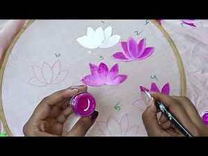 Fabric Painting Class 2 | Lotus Pichwai on Cloth Step by Step #paintingtutorial #fabricpainting