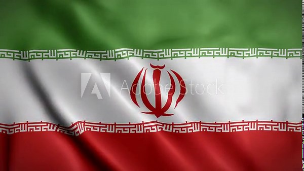 Iran waving flag, Flag of Iran Animation, Iranian Flag Closeup, 4k Iranian Flag Waving Animation