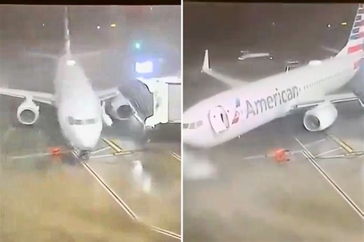 American Airlines B737 blown by strong winds at DFW: video - AeroTime