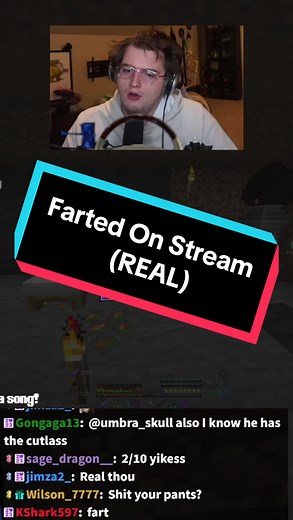 Oops i farted my pants on stream #sneegsnag #fyp #fart #minecraft