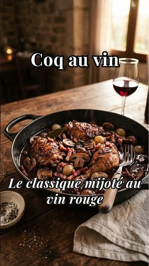 Coq au vin bourguignon, le grand classique français