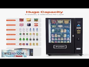 36 Slots Combo Vending Machine ICT Bill/Coin Acceptor Refrigerated Drink Snack Review