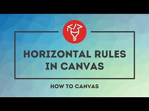 Horizontal rules (HTML and CSS) in Canvas