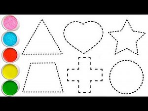 Shapes drawing for kids, Learn 2d shapes, colors for toddlers | Preschool Learning part - 1850