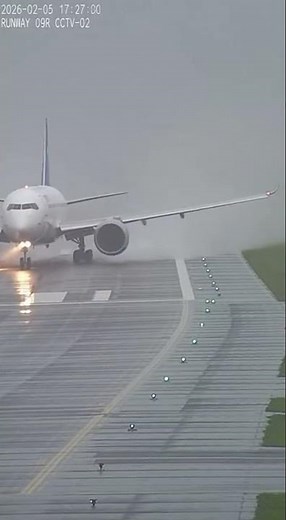 Jet Hydroplanes on Rainy Runway