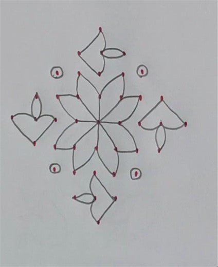 Rangoli design for beginners/Easy and simple muggulu design #rangoli #ytshorts #trendingshorts.