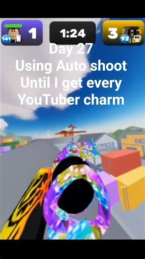 day 27 using Auto shoot until I get every YouTuber charm in Roblox rivals ‪@Roblox‬