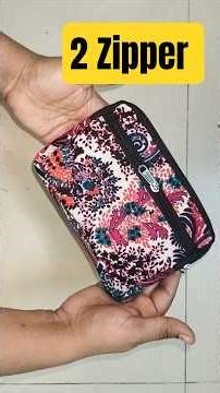✂️😍2 Zipper pouch making at home/ Pouch cutting and stitching/ Pencil Pouch #diy #viral #bagmaking