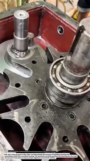 Bearing Installation and Shaft Assembly Process | Industrial Machine Maintenance Technique.