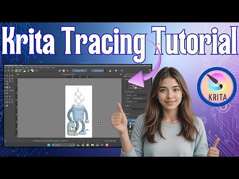 How To Trace Using Krita | Simple Line Art Tutorial (2025)