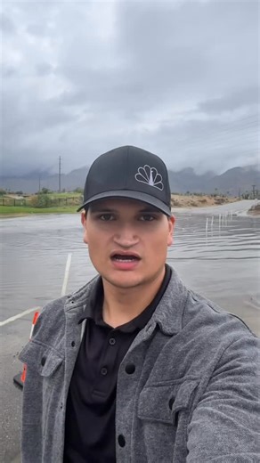 42K views · 1.4K reactions | Flood Warning: Avenue 50 in La Quinta - smaller cars are having to turn around to avoid a large pool of rain water that has built up. Be careful out there today! | NBC Palm Springs | Facebook
