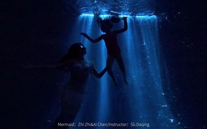 专属于母女俩的水下浪漫星空｜天津亲子美人鱼潜水｜学生特辑