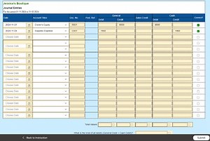 Multi Column Journal: Interactive Accounting Worksheet