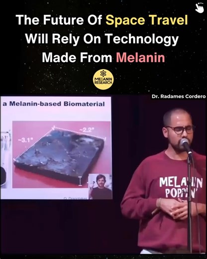 Melanin Research on Instagram: "Our biology is already a space suit. Not because we wear one, but because we carry melanin ◼️. Aerospace engineers are increasingly drawn to melanin for its ability to handle extreme heat and absorb cosmic radiation—two of the greatest threats to survival in space. What makes melanin so compelling is not just its resilience, but its intelligence. It responds to radiation in a way that borders on intention 🛂. Instead of blocking or deflecting high-energy ra