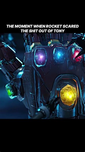 The moment when rocket scared the shit out of tony #marvel #avengers #mcu