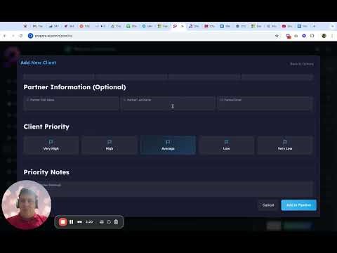 Start a Client Transaction (2 Ways) + Prospect→Client Flow