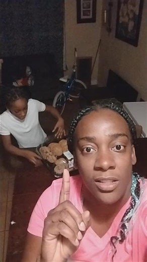 #When she struggles to open the cookies