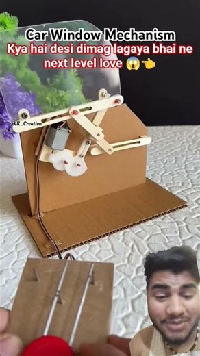 Car window mechanism with Dcmotor#dcmotor #youtubeshorts #motor#diy#xrcreation#shorts#car#shorts 👍👈
