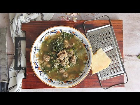 Italian Escarole and Meatball Soup