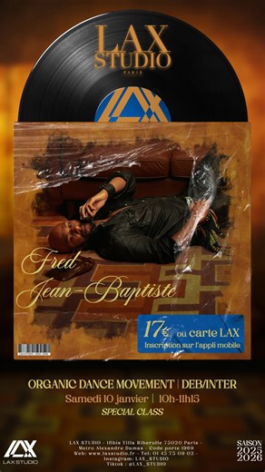 LAX STUDIO on Instagram: "C’était la SPECIAL CLASS de FRED JEAN-BAPTISTE en ORGANIC DANCE MOVEMENT (DEB/INTER) ce samedi à 10h au @lax_studio @fredericjeanbaptiste #fredjeanbaptiste#organicdancemovement #specialclass#laxstudio#danseparis"